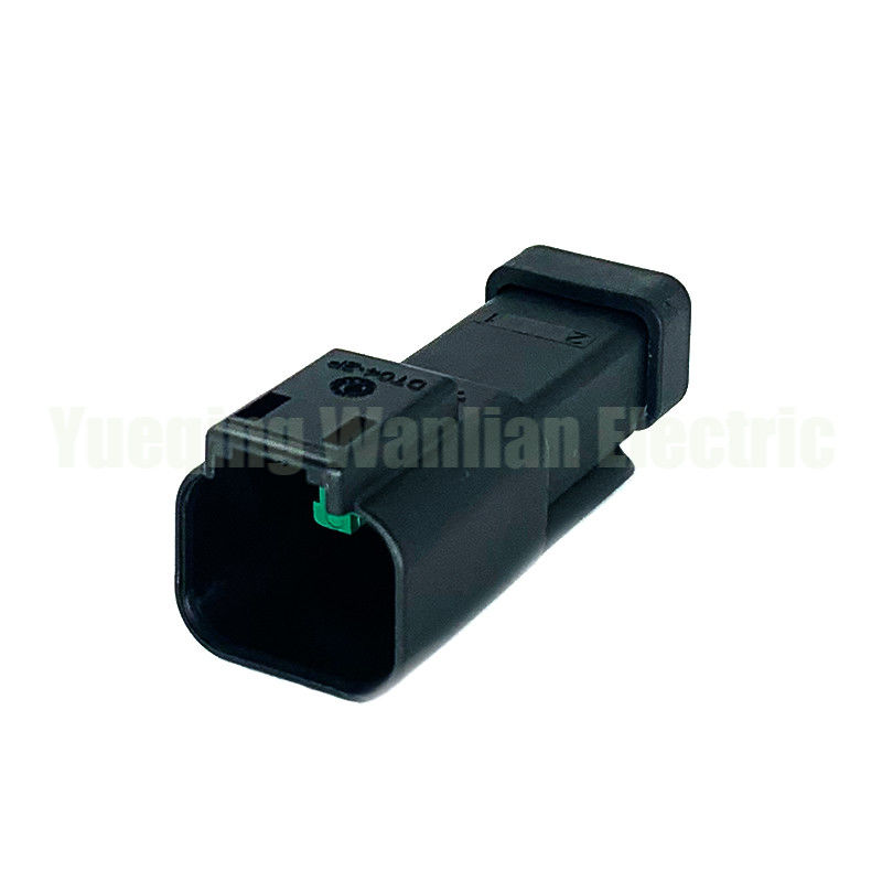 2 Pin DT04-2P-CE03 Schwarzes Drahtgurt Endgerät wasserdicht Motor elektrischer Steckverbinder