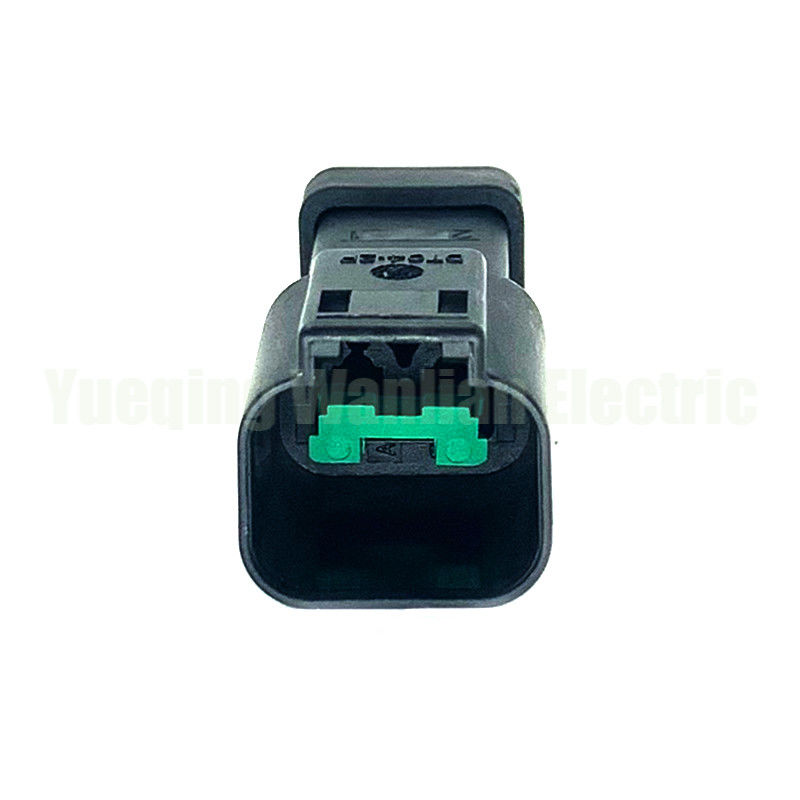 2 Pin DT04-2P-CE03 Schwarzes Drahtgurt Endgerät wasserdicht Motor elektrischer Steckverbinder