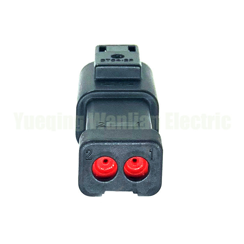 2 Pin DT04-2P-CE03 Schwarzes Drahtgurt Endgerät wasserdicht Motor elektrischer Steckverbinder