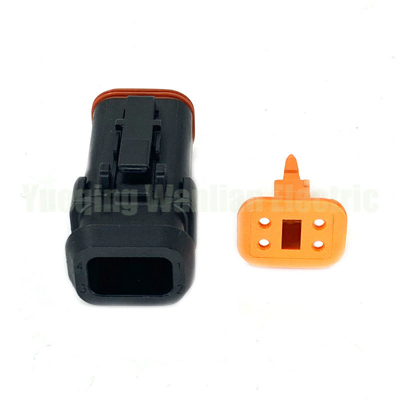 4 Pins DT06-4S-EP11 Kunststoff elektrischer Stecker wasserdichte Verkabelung Gurt Kabelanschluss Weiblicher Anschluss mit Langen Ende Kappe