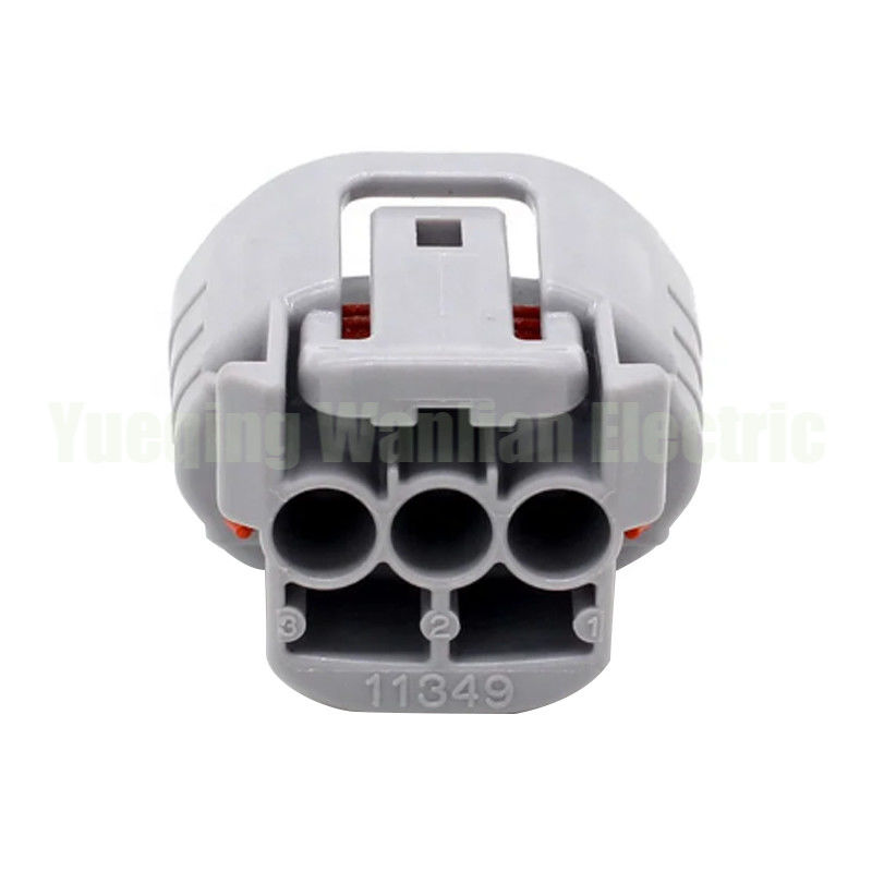 Grau 189-0443 90980-11349 3-Pin-Autoalternator Drahtanschluss Elektrische Scheinwerferstecker