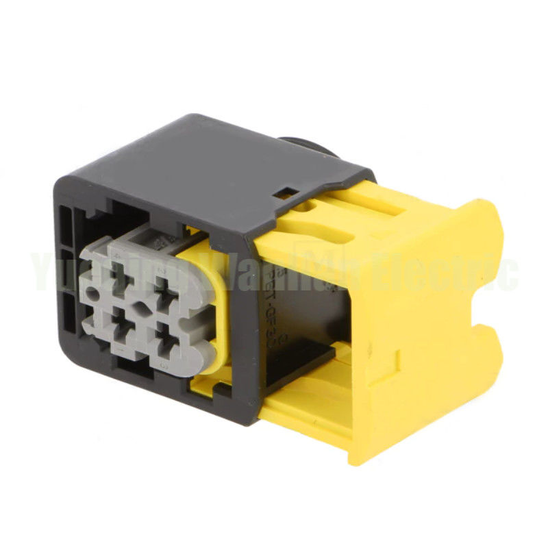 4 Pins HDSCS-Anschluss 2-1418390-1 Schwarz Schal Grau Schlüssel Wasserdicht Weiblicher Stecker