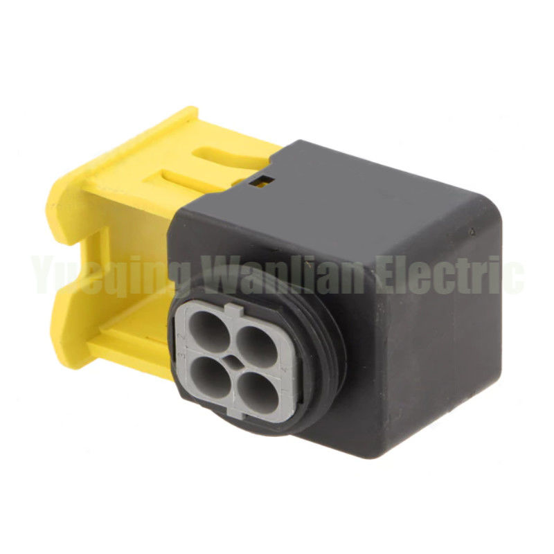 4 Pins HDSCS-Anschluss 2-1418390-1 Schwarz Schal Grau Schlüssel Wasserdicht Weiblicher Stecker