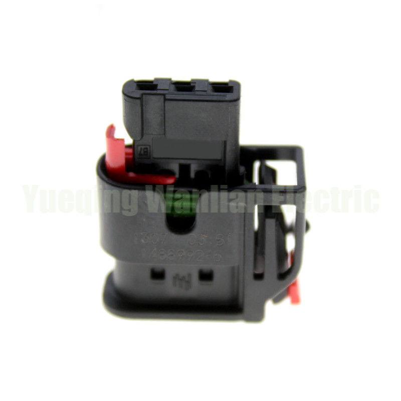 3 Pin 1488992-5 1.2 Serie Auto-Wasserdichtes Stecker AC Montage Schwarzer elektrischer Stecker Kabel Verkabelung Socket