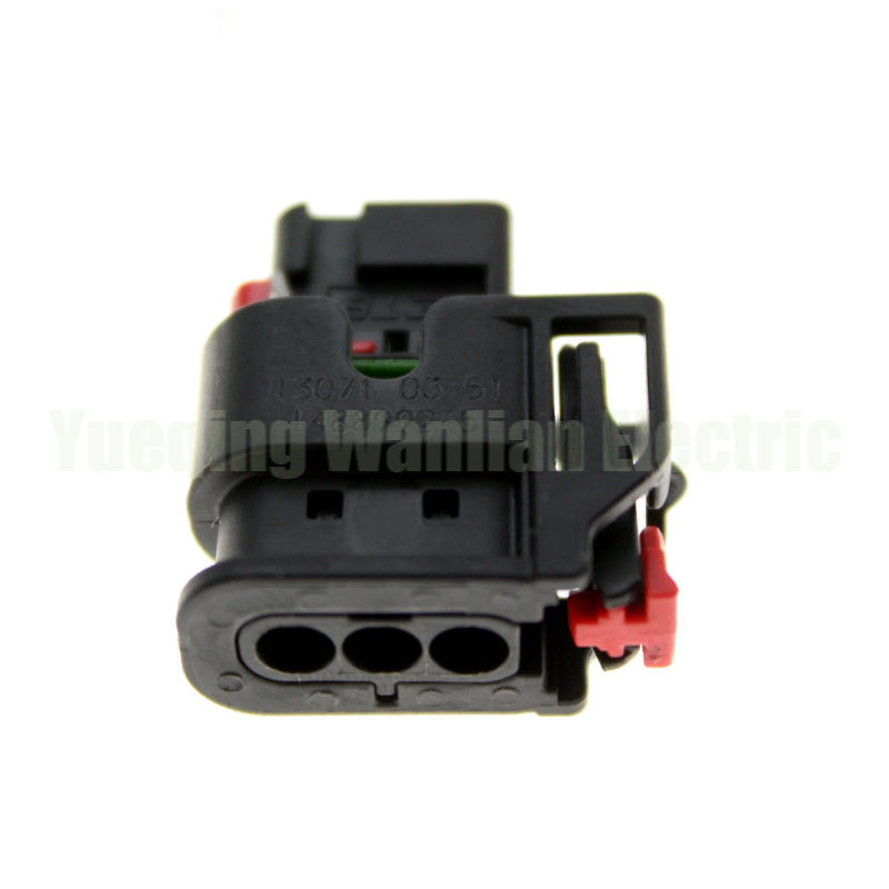 3 Pin 1488992-5 1.2 Serie Auto-Wasserdichtes Stecker AC Montage Schwarzer elektrischer Stecker Kabel Verkabelung Socket