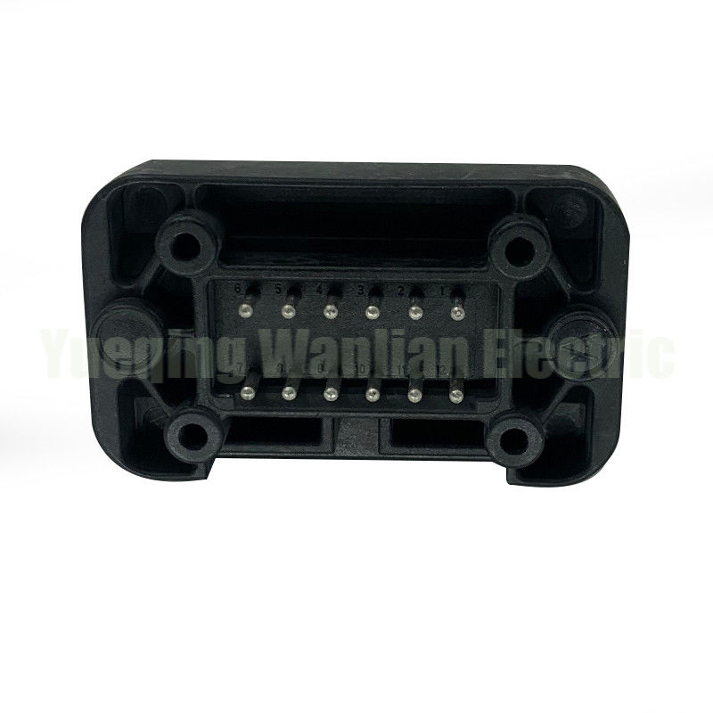 12 Pin DT15-12PB Schwarzer Automobilanschluss DT Gerade Pin PCB Montierkopf Draht an Bord Steckdose